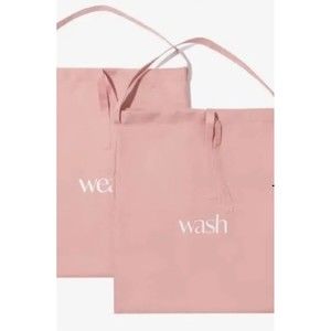 NEW Hanky Panky Pink Wash & Wear Travel Laundry Bags Set Of 2 With Handles Poly
